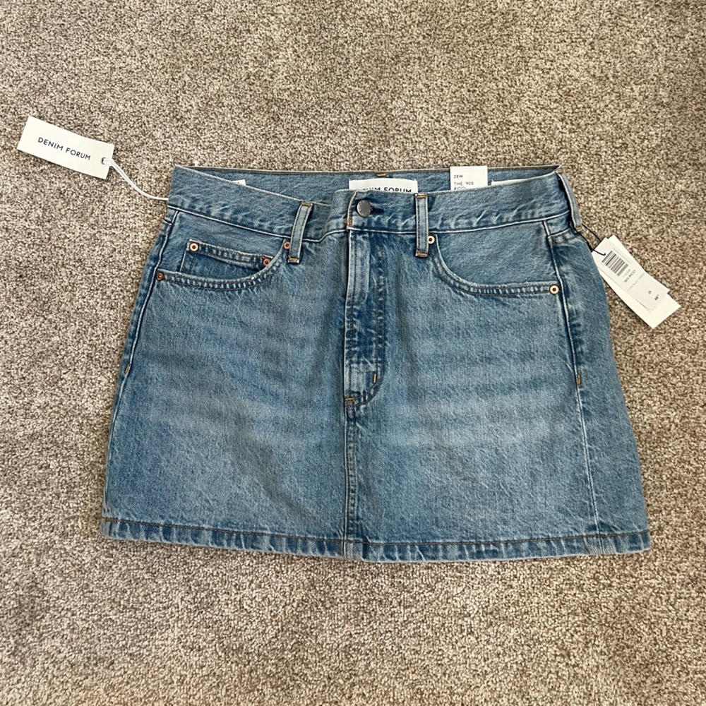 NWT ARITZIA denim forum 90s Rocco mid rise micro denim skirt